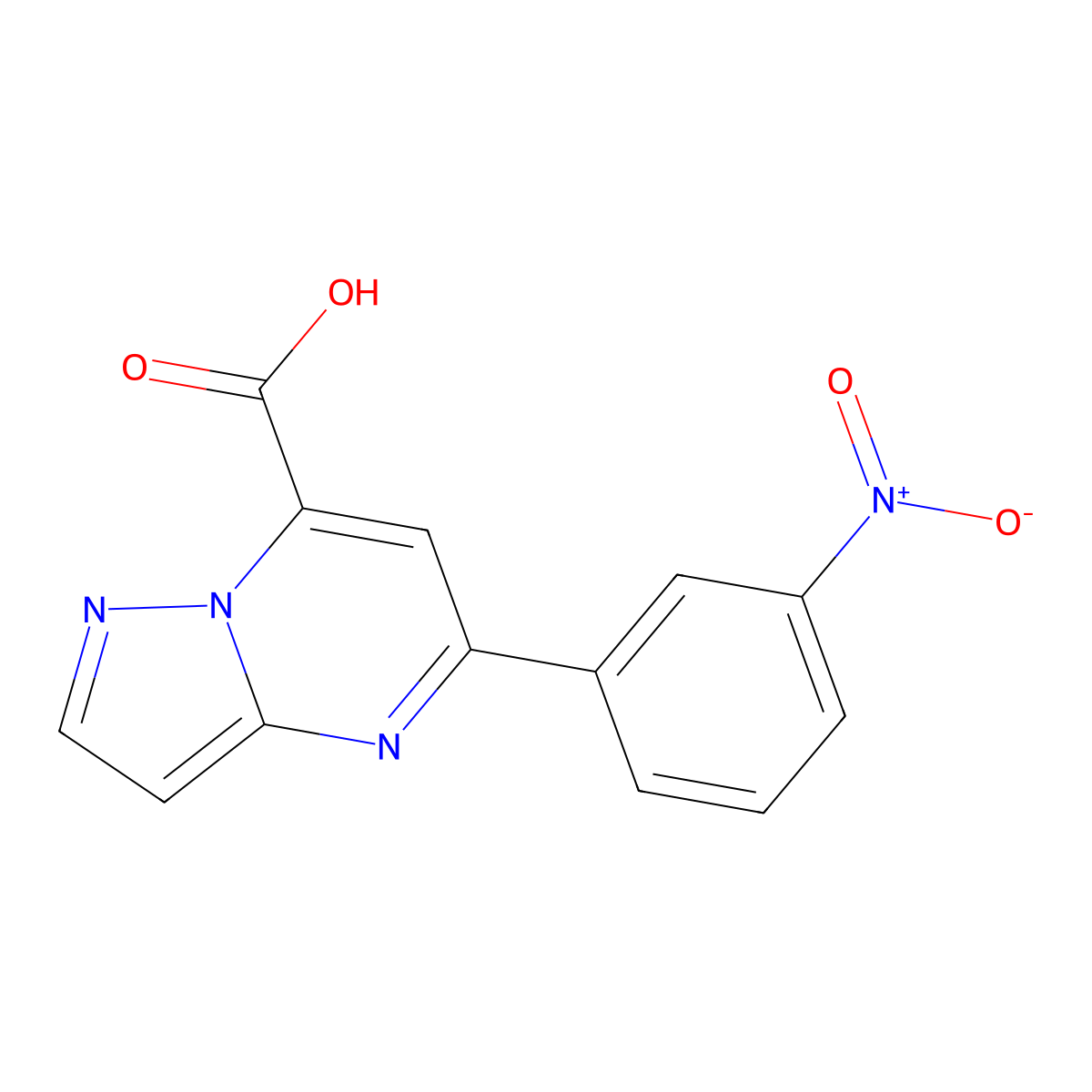 5-(3-Nitrophenyl)pyrazolo[1,5-a]pyrimidine-7-carboxylic acid molecular structure, CAS 1011353-57-3