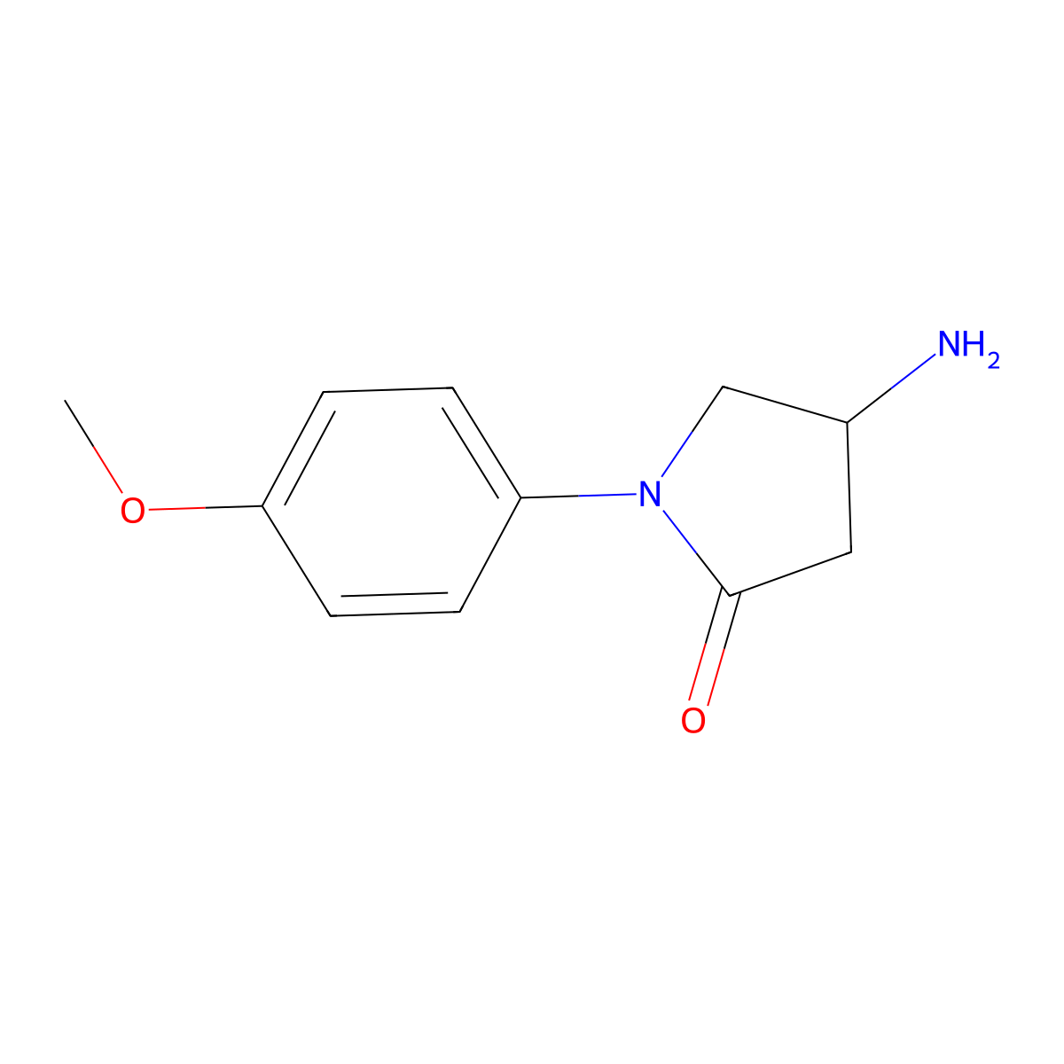 4-Amino-1-(4-methoxyphenyl)pyrrolidin-2-one hydrochloride molecular structure, CAS 1011357-93-9