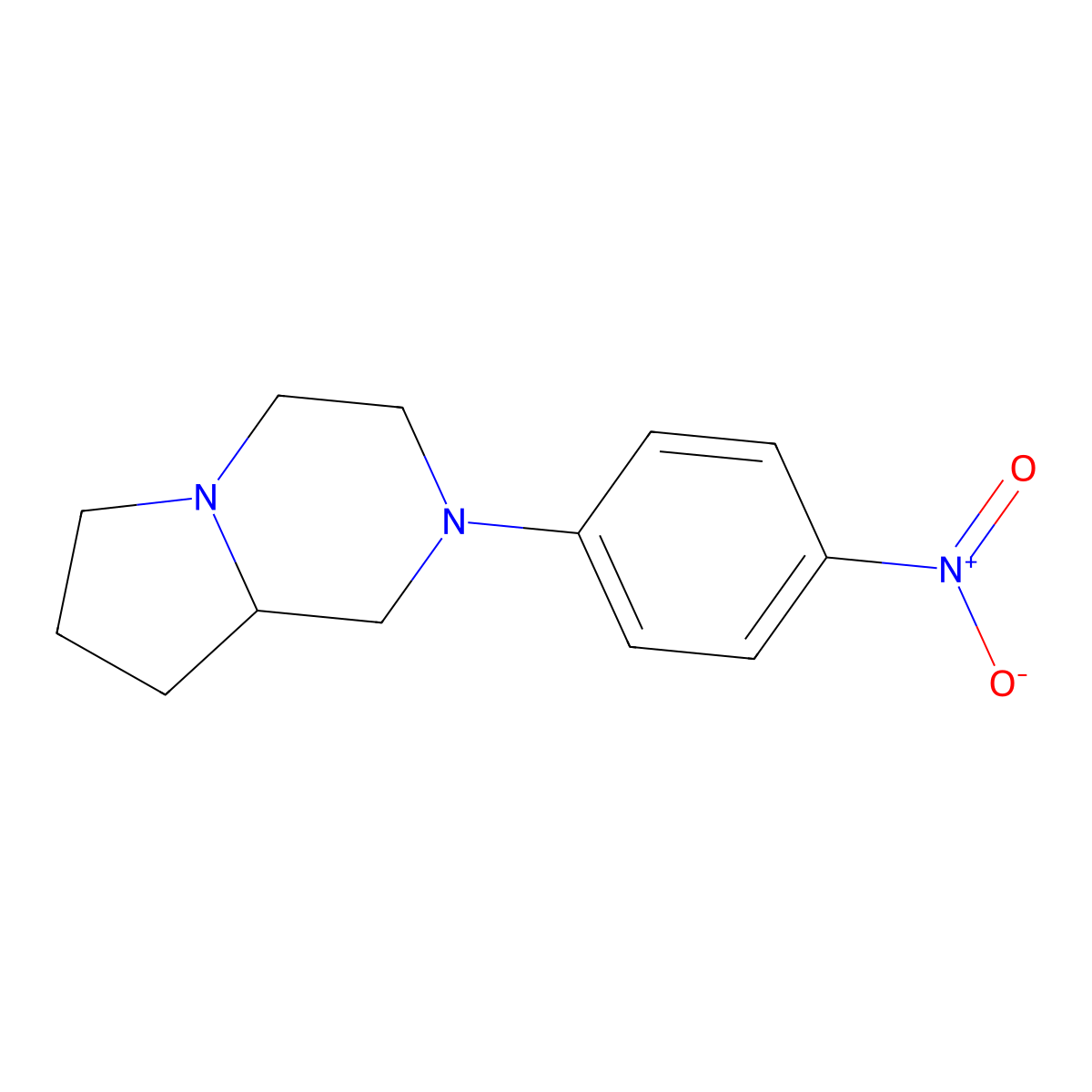 2-(4-Nitrophenyl)octahydropyrrolo[1,2-a]pyrazine molecular structure, CAS 1011360-01-2
