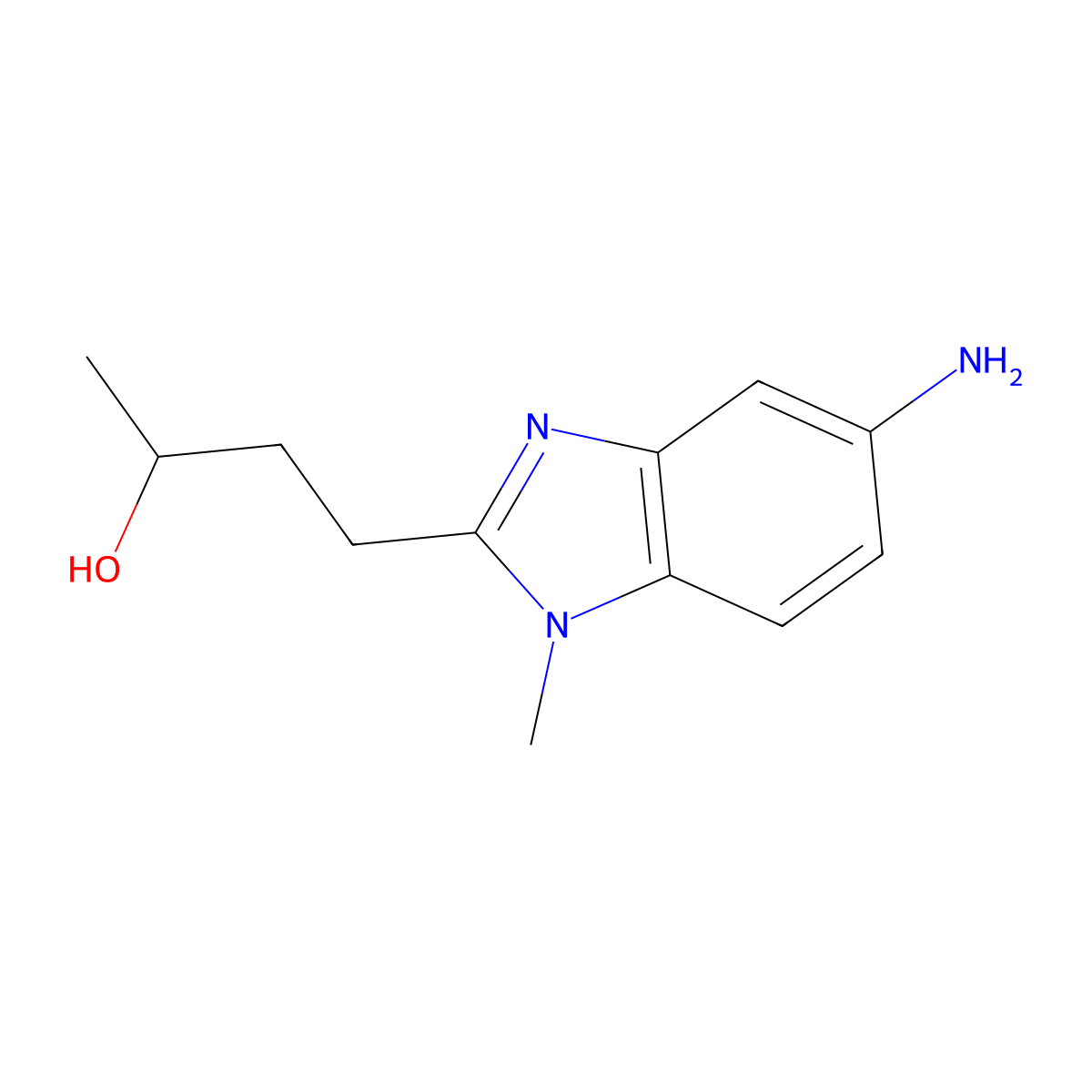 4-(5-amino-1-methyl-1H-benzimidazol-2-yl)butan-2-ol molecular structure, CAS 1011361-15-1