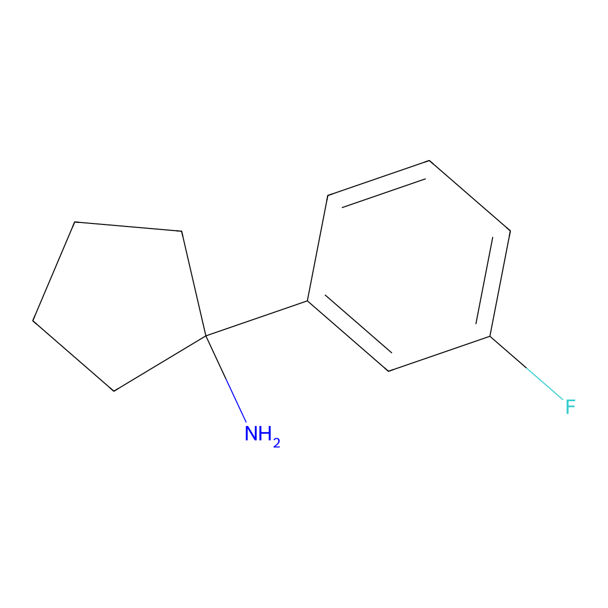 1-(3-Fluorophenyl)cyclopentanamine molecular structure, CAS 1011361-33-3