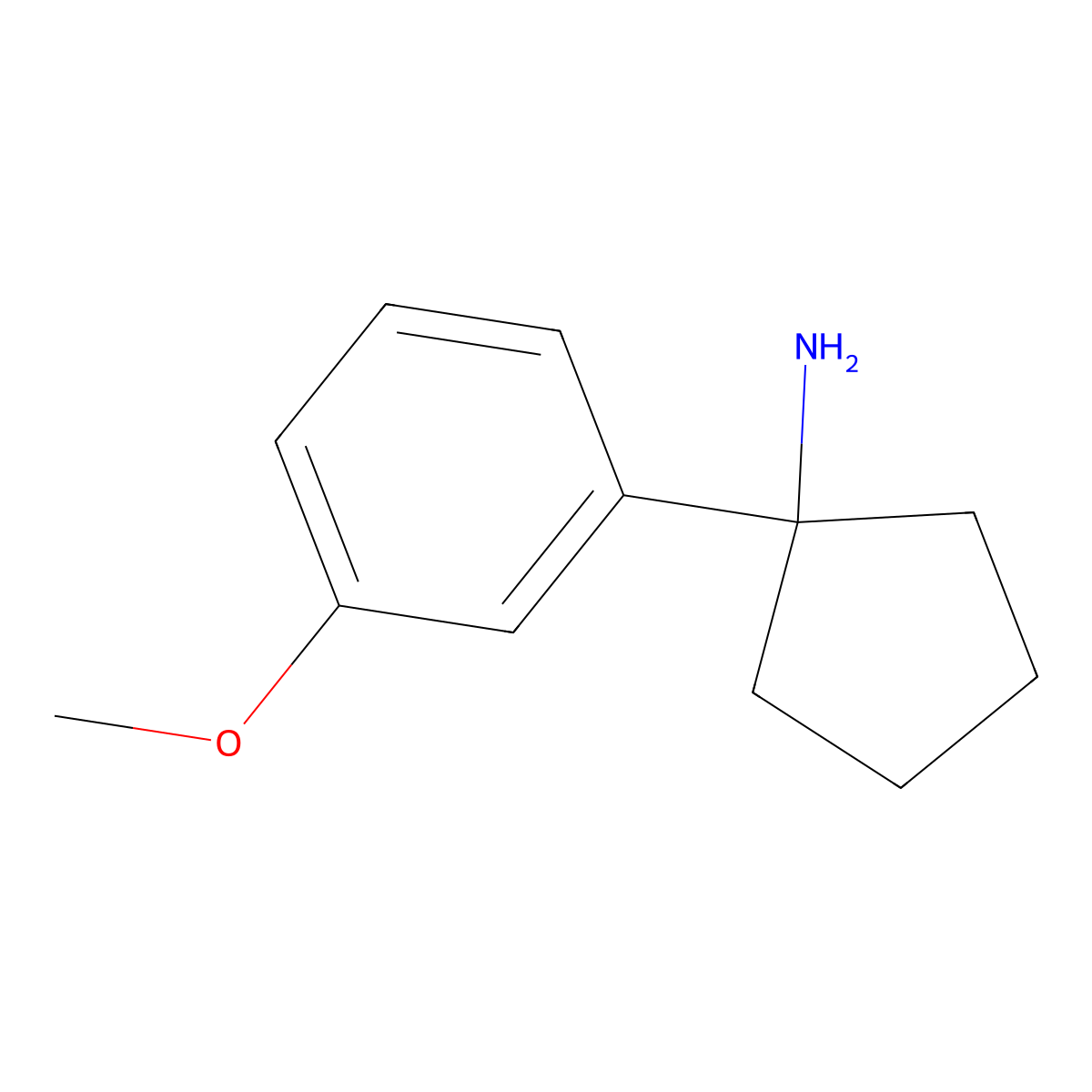 1-(3-Methoxyphenyl)cyclopentanamine molecular structure, CAS 1011361-36-6