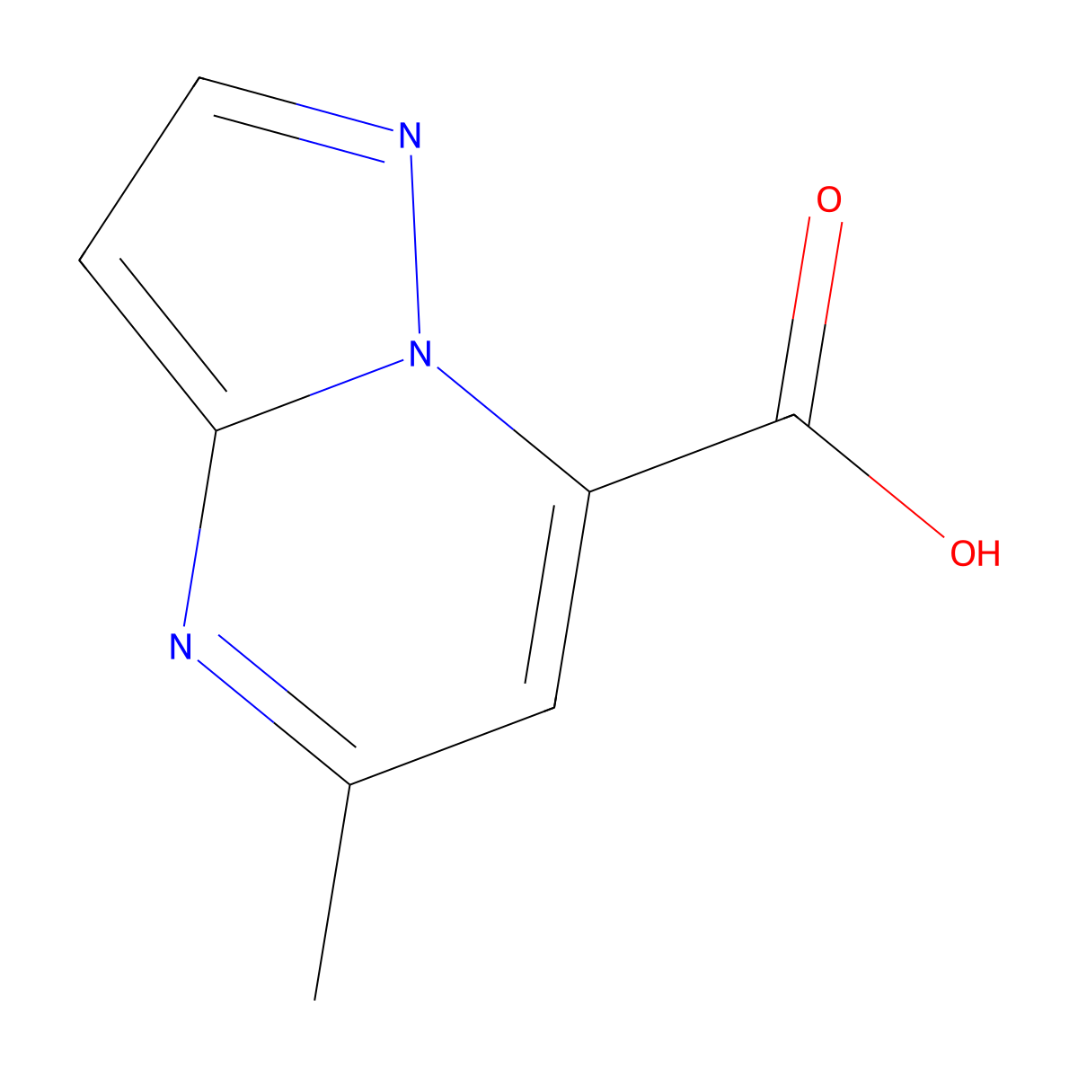 5-Methylpyrazolo(1,5-a)pyrimidine-7-carboxylic acid molecular structure, CAS 1011363-90-8