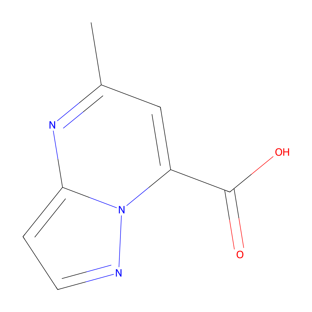 5-Methylpyrazolo(1,5-a)pyrimidine-7-carboxylic acid molecular structure, CAS 1011363-90-8