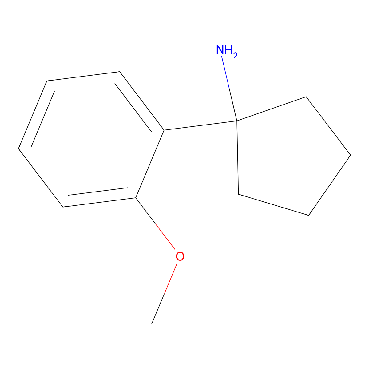 1-(2-Methoxyphenyl)cyclopentan-1-amine molecular structure, CAS 1011365-73-3