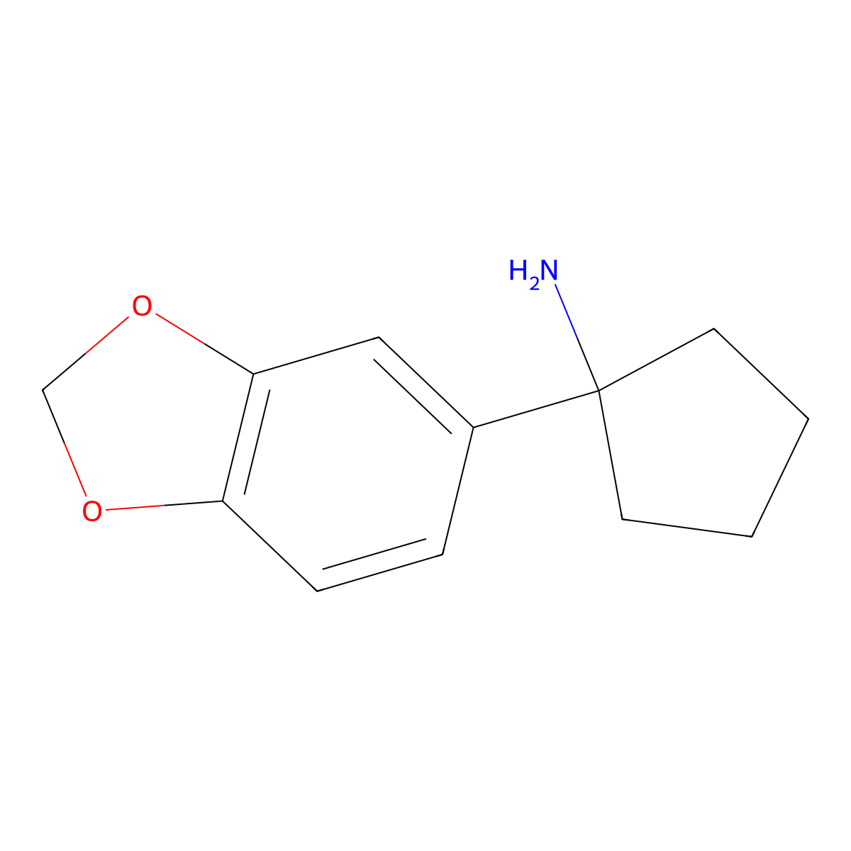1-(1,3-Benzodioxol-5-yl)cyclopentanamine molecular structure, CAS 1011365-77-7