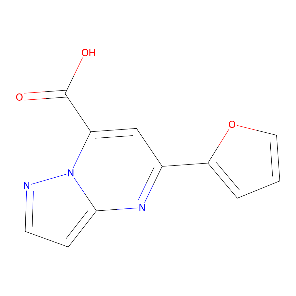 5-(Furan-2-yl)pyrazolo[1,5-a]pyrimidine-7-carboxylic acid molecular structure, CAS 1011367-09-1