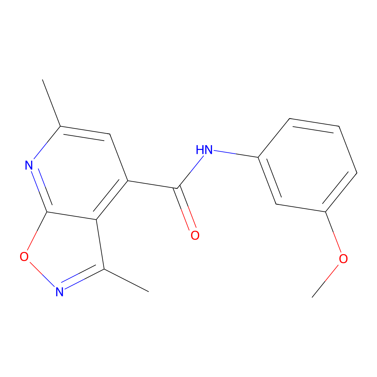 N-(3-methoxyphenyl)-3,6-dimethyl[1,2]oxazolo[5,4-b]pyridine-4-carboxamide molecular structure, CAS 1011373-82-2