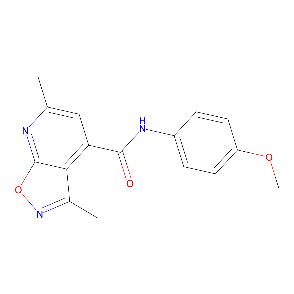 N-(4-methoxyphenyl)-3,6-dimethyl[1,2]oxazolo[5,4-b]pyridine-4-carboxamide molecular structure, CAS 1011374-86-9