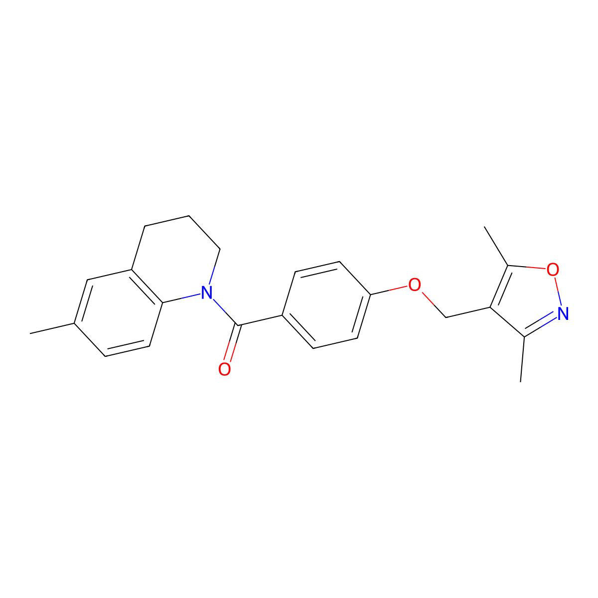 {4-[(3,5-dimethyl-1,2-oxazol-4-yl)methoxy]phenyl}(6-methyl-3,4-dihydroquinolin-1(2H)-yl)methanone molecular structure, CAS 1011383-31-5