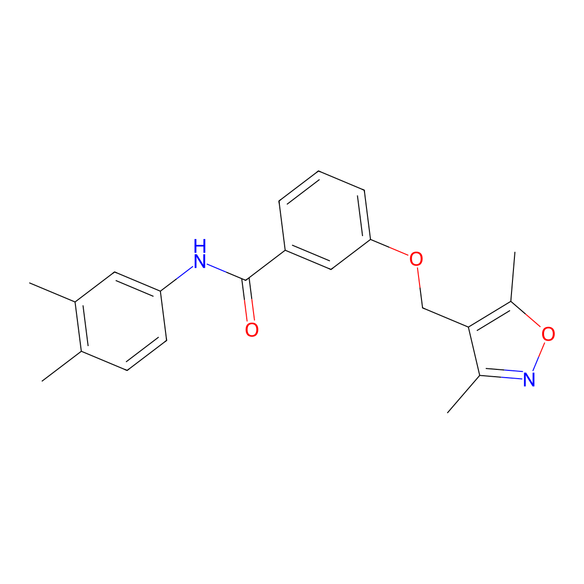 3-[(3,5-dimethyl-1,2-oxazol-4-yl)methoxy]-N-(3,4-dimethylphenyl)benzamide molecular structure, CAS 1011385-09-3