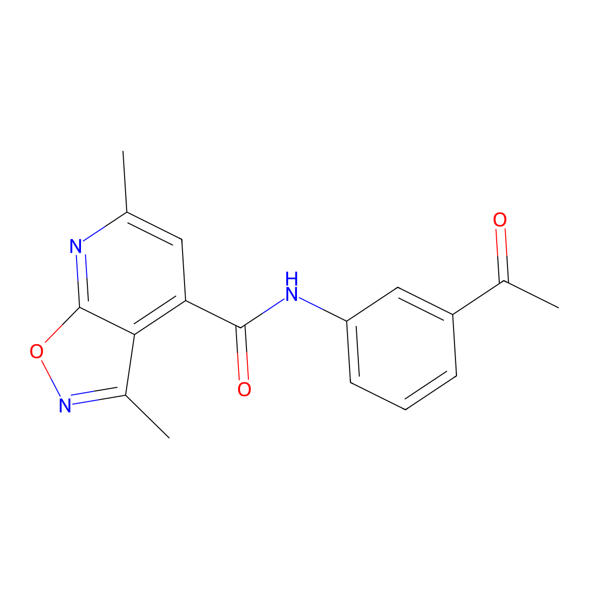 N-(3-acetylphenyl)-3,6-dimethyl[1,2]oxazolo[5,4-b]pyridine-4-carboxamide molecular structure, CAS 1011386-01-8