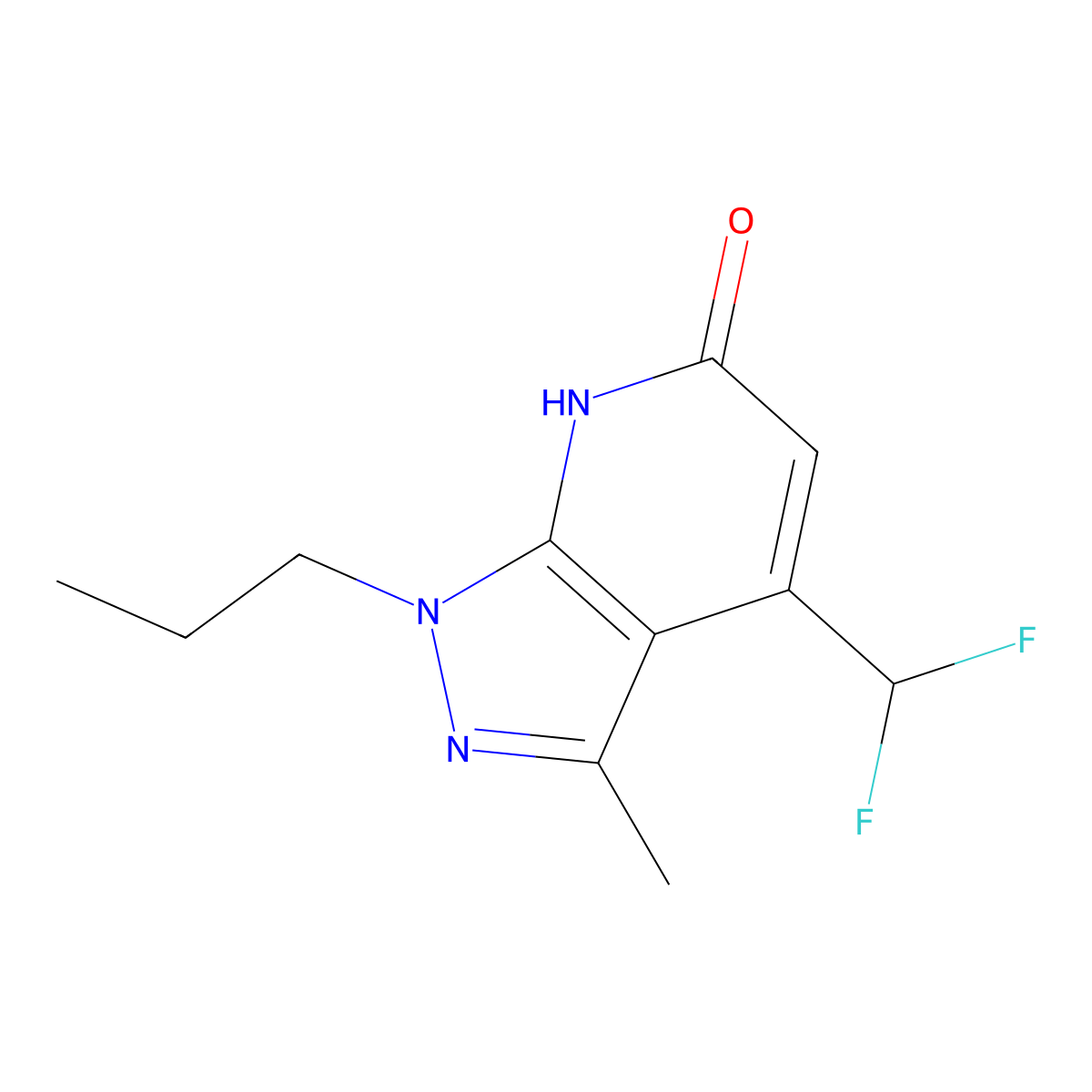 4-(Difluoromethyl)-3-methyl-1-propyl-1H-pyrazolo[3,4-b]pyridin-6(7H)-one molecular structure, CAS 1011386-65-4