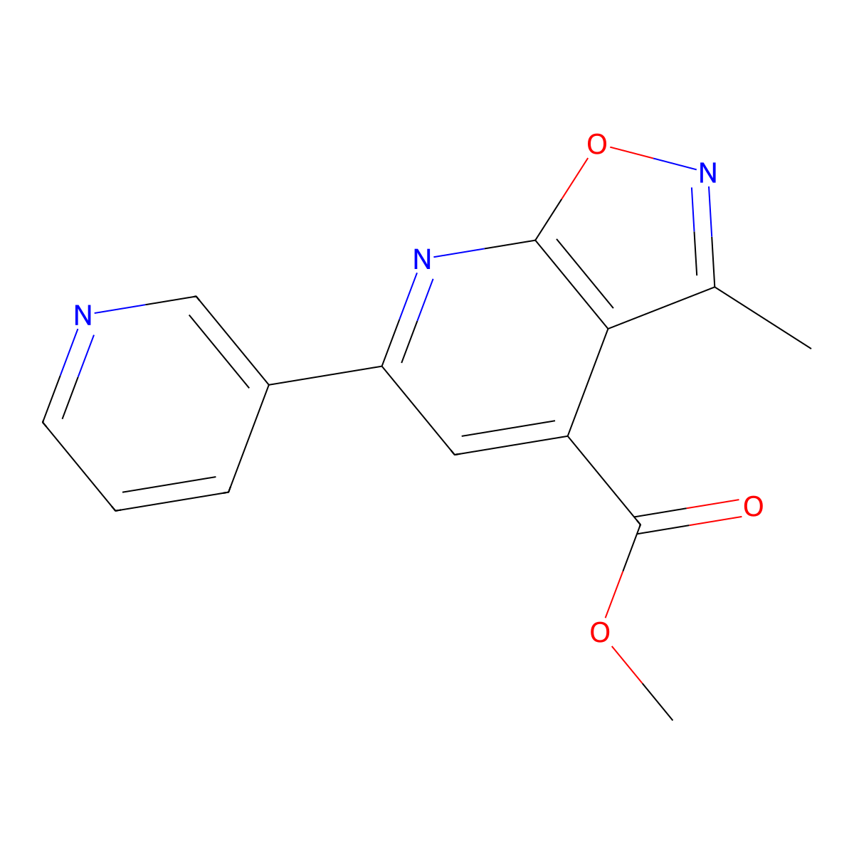 Methyl 3-methyl-6-(pyridin-3-yl)isoxazolo[5,4-b]pyridine-4-carboxylate molecular structure, CAS 1011397-10-6