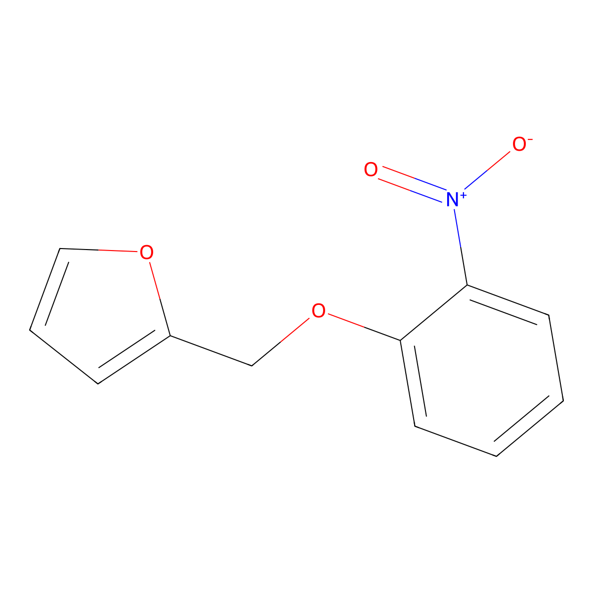 2-[(2-Nitrophenoxy)methyl]furan molecular structure, CAS 1011397-38-8