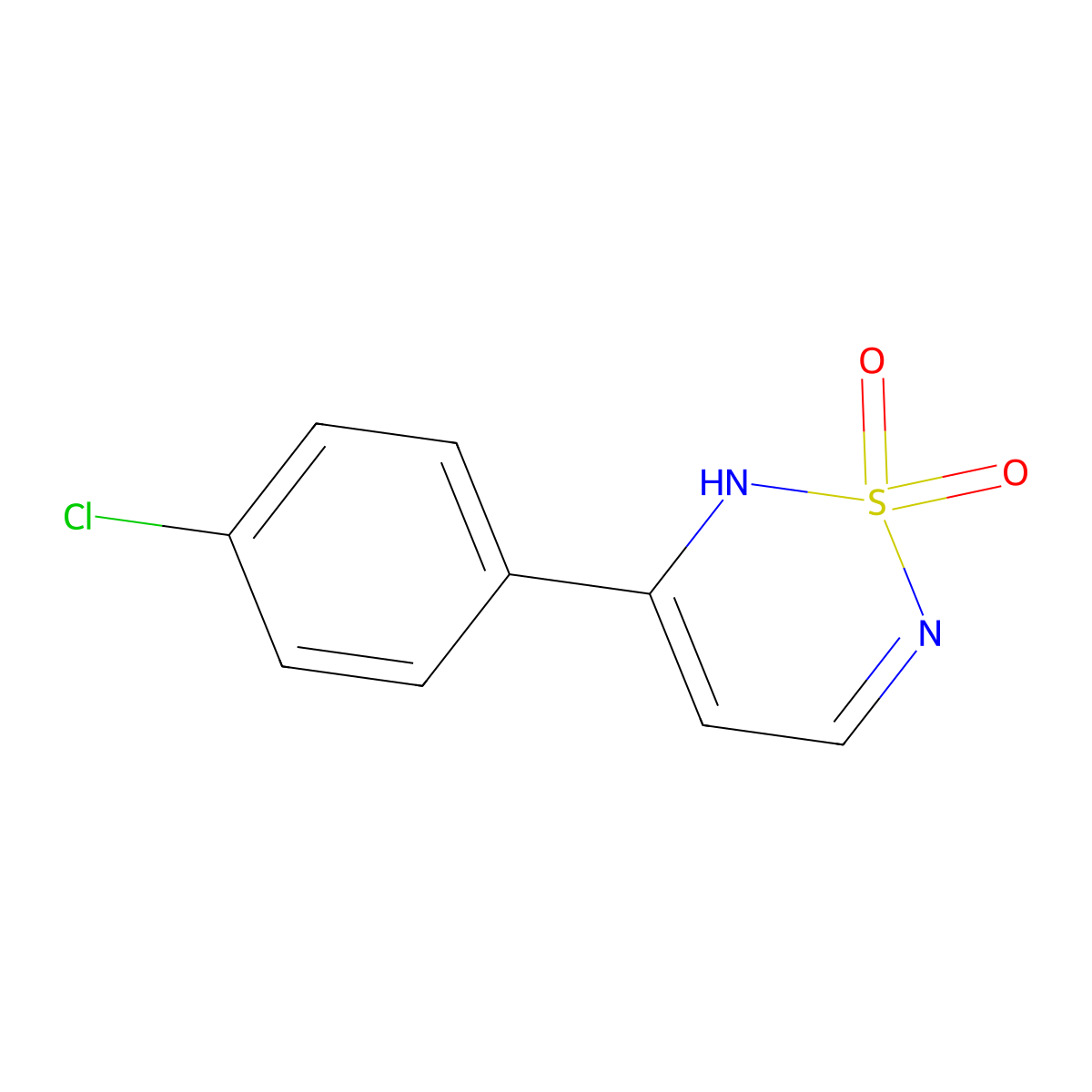 3-(4-chlorophenyl)-2H-1,2,6-thiadiazine 1,1-dioxide molecular structure, CAS 1011398-17-6