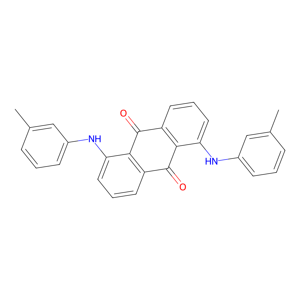 1,5-Bis((3-methylphenyl)amino)anthraquinone molecular structure, CAS 10114-49-5
