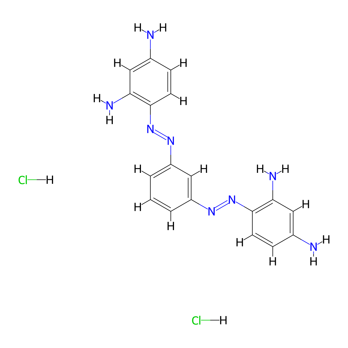1,3-Benzenediamine, 4,4'-(1,3-phenylenebis(azo))bis-, dihydrochloride molecular structure, CAS 10114-58-6