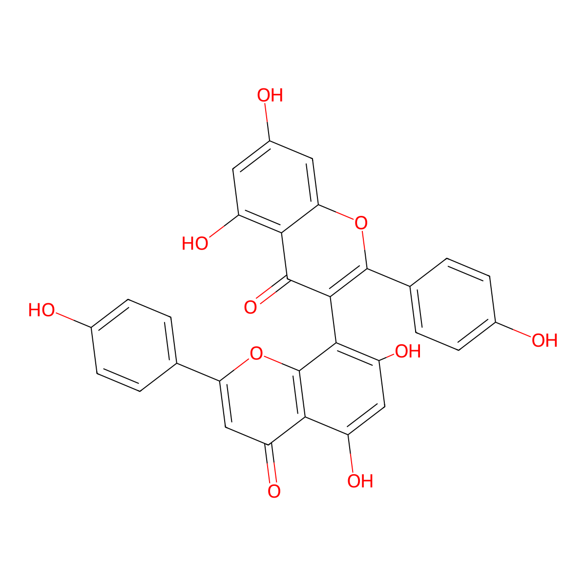 Biapigenin molecular structure, CAS 101140-06-1