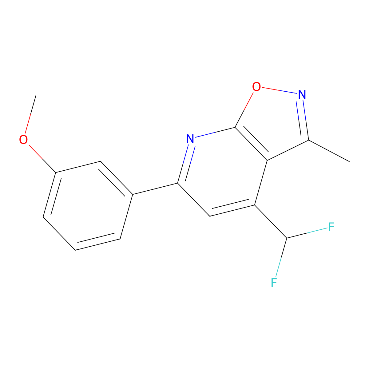 4-(Difluoromethyl)-6-(3-methoxyphenyl)-3-methyl[1,2]oxazolo[5,4-b]pyridine molecular structure, CAS 1011400-39-7