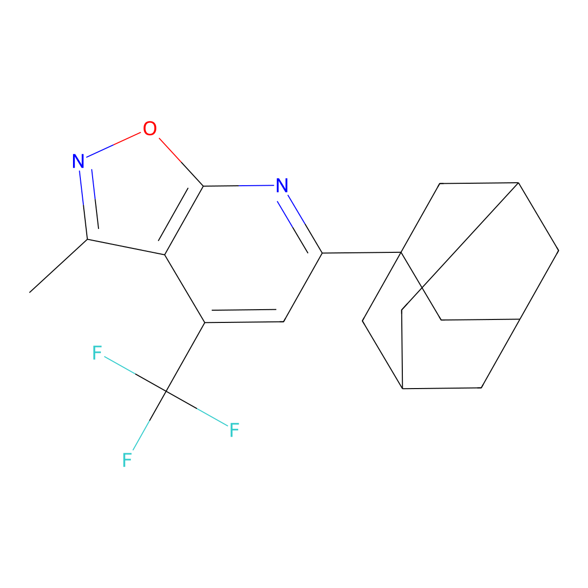 6-(1-Adamantyl)-3-methyl-4-(trifluoromethyl)isoxazolo[5,4-B]pyridine molecular structure, CAS 1011400-95-5
