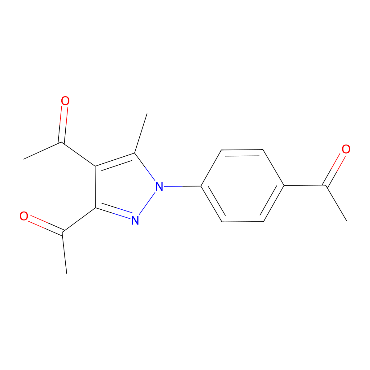 3,4-Diacetyl-1-(4-acetylphenyl)-5-methylpyrazole molecular structure, CAS 1011404-43-5