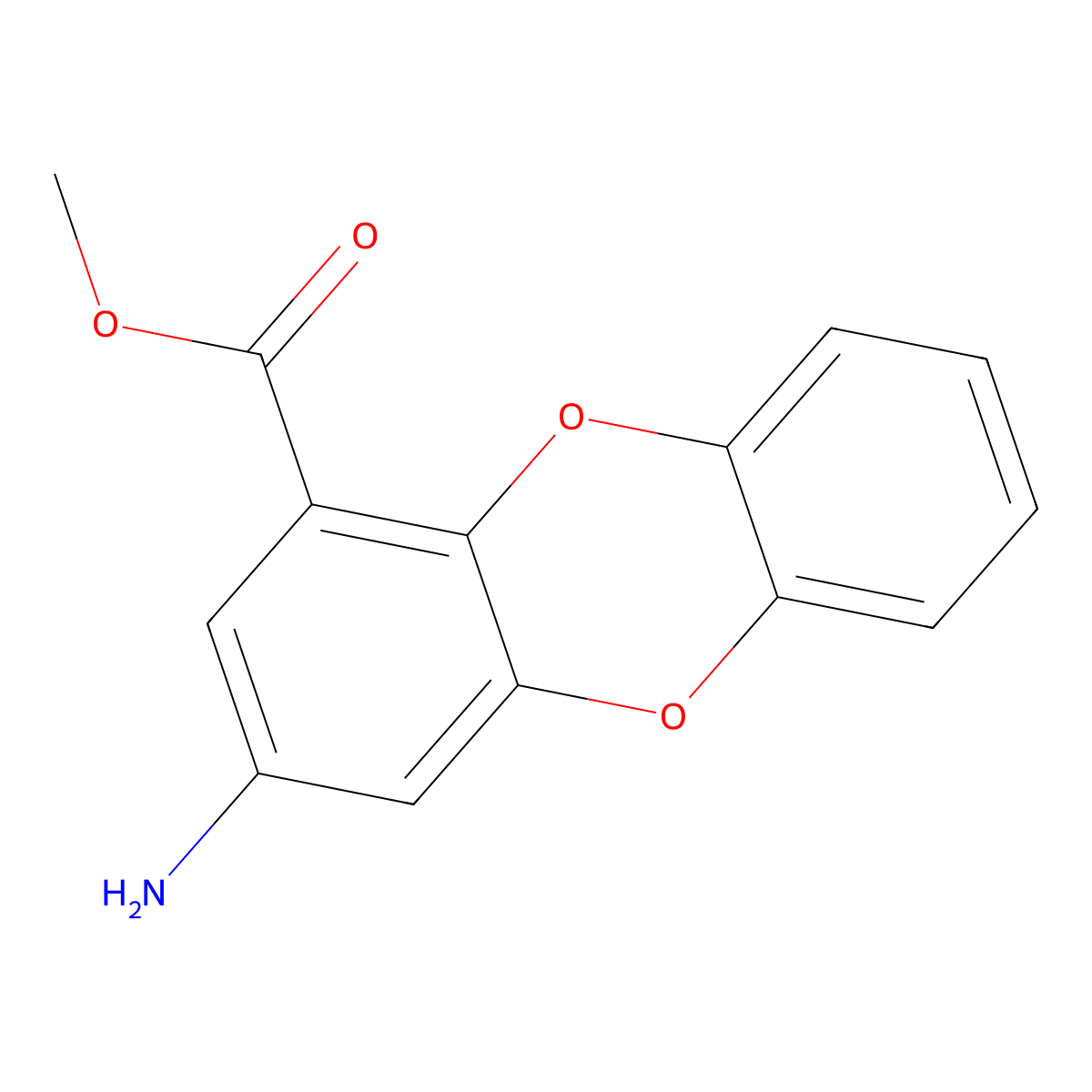 Methyl 3-aminooxanthrene-1-carboxylate molecular structure, CAS 1011407-42-3