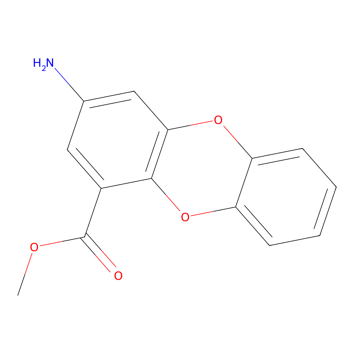Methyl 3-aminooxanthrene-1-carboxylate molecular structure, CAS 1011407-42-3