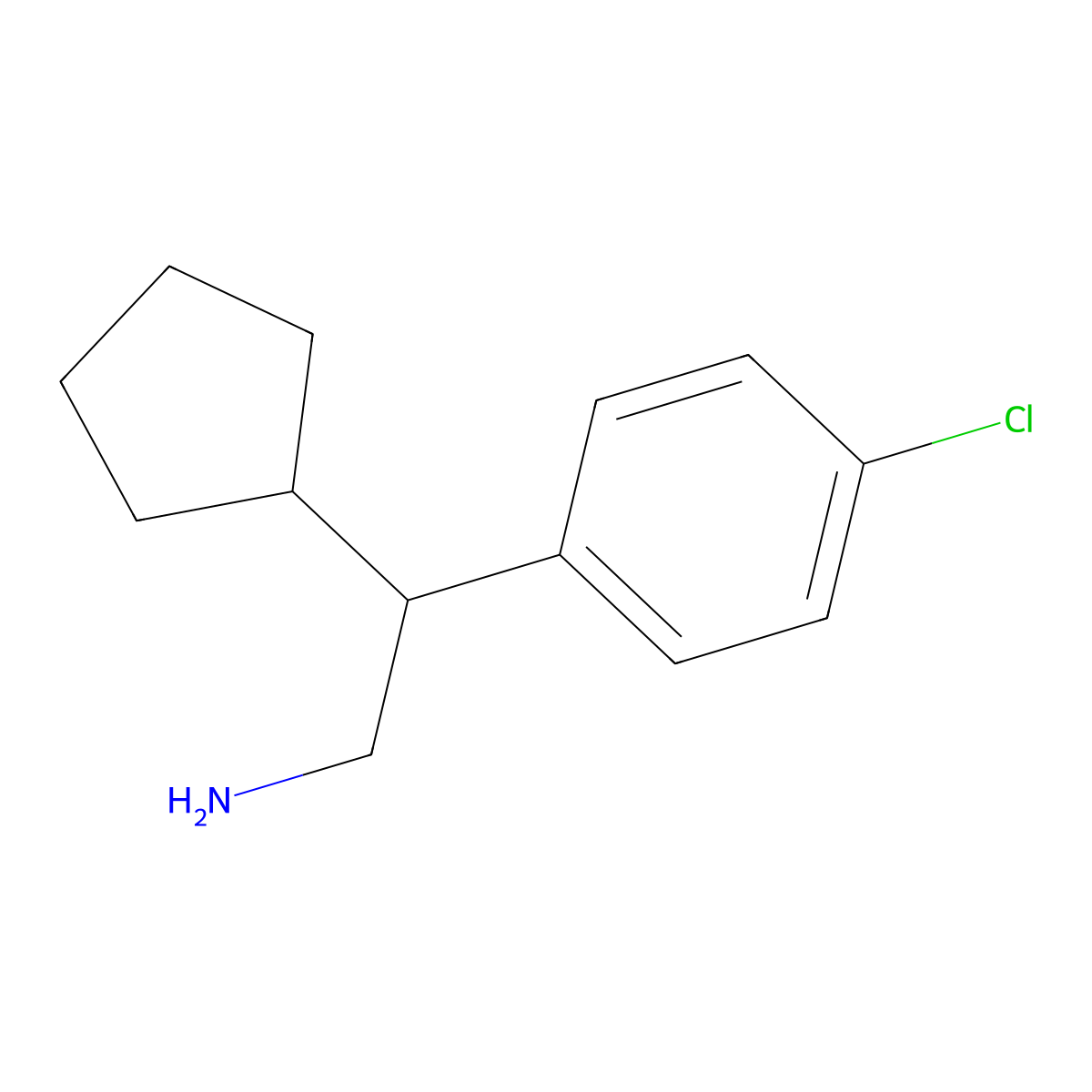 2-(4-Chlorophenyl)-2-cyclopentylethanamine hydrobromide molecular structure, CAS 1011407-63-8