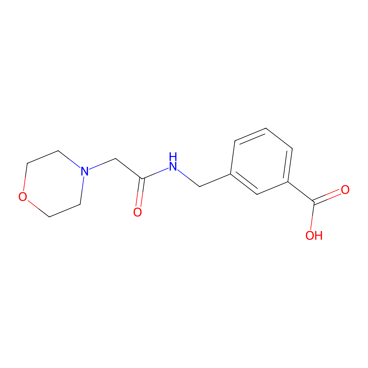 3-((2-Morpholinoacetamido)methyl)benzoic acid molecular structure, CAS 1011407-65-0