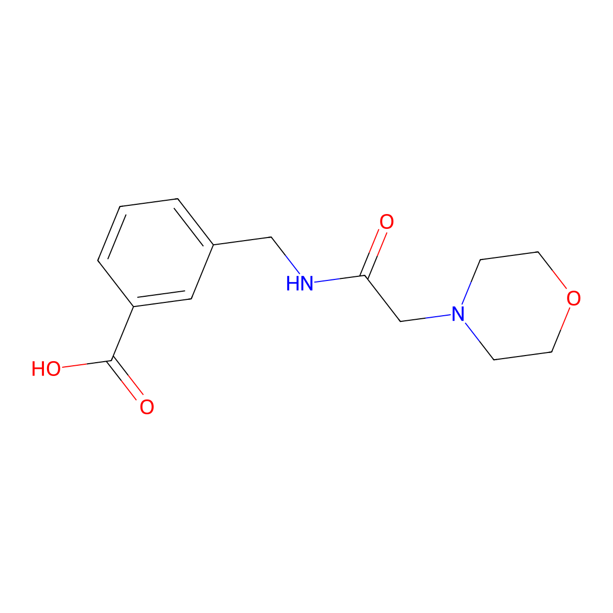 3-((2-Morpholinoacetamido)methyl)benzoic acid molecular structure, CAS 1011407-65-0