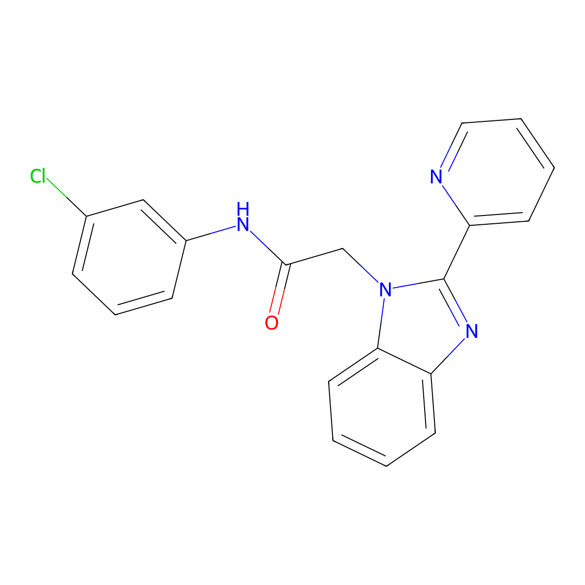 N-(3-chlorophenyl)-2-[2-(pyridin-2-yl)-1H-1,3-benzodiazol-1-yl]acetamide molecular structure, CAS 1011408-36-8
