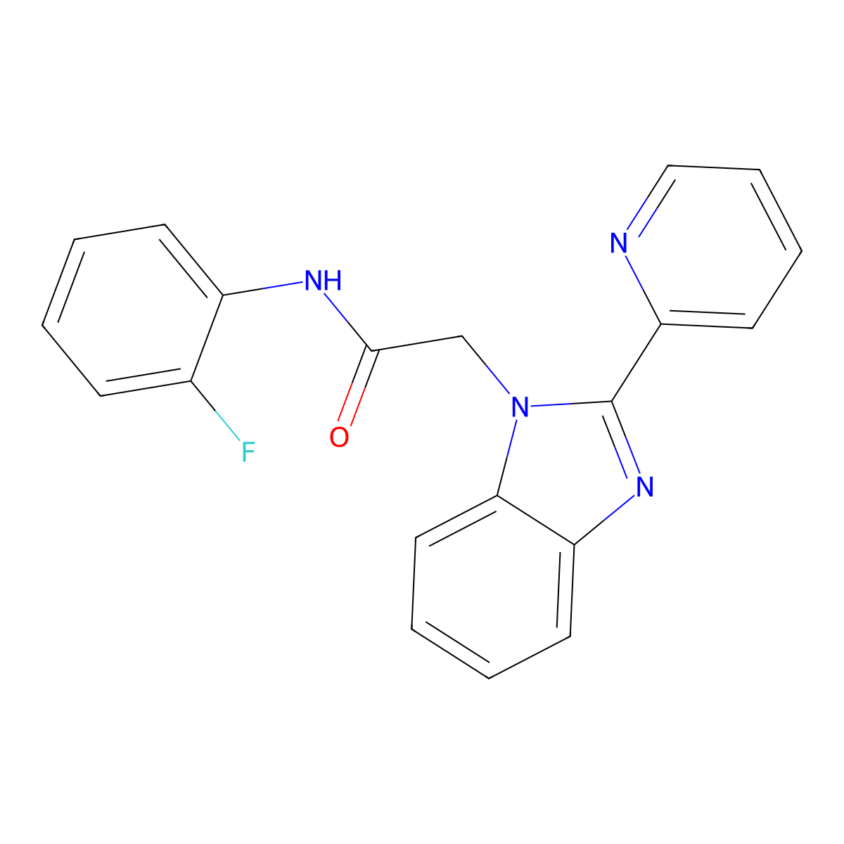 N-(2-fluorophenyl)-2-[2-(pyridin-2-yl)-1H-1,3-benzodiazol-1-yl]acetamide molecular structure, CAS 1011408-39-1