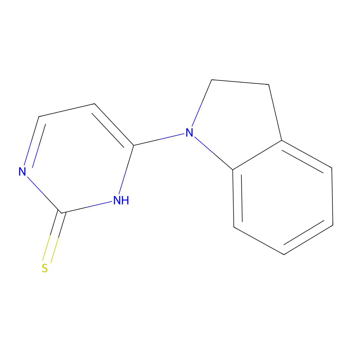 4-Indolinylpyrimidine-2-thiol molecular structure, CAS 1011408-63-1