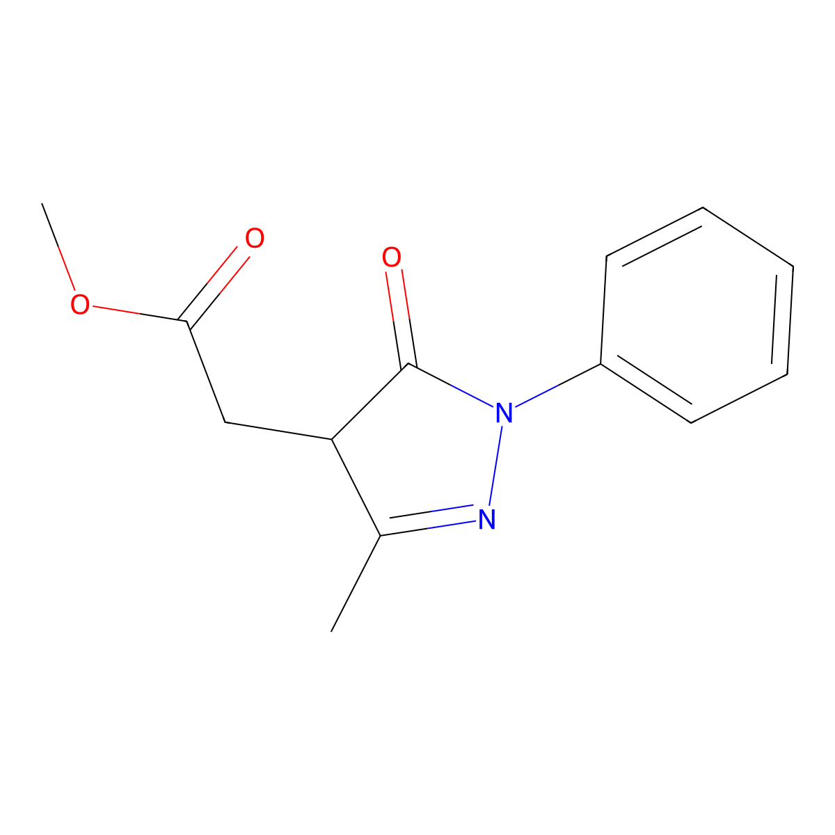methyl 2-(3-methyl-5-oxo-1-phenyl-4,5-dihydro-1H-pyrazol-4-yl)acetate molecular structure, CAS 1011416-46-8