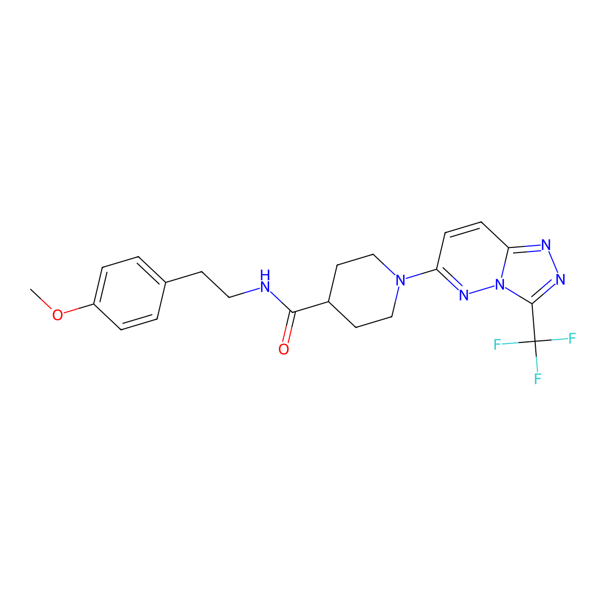 N-[2-(4-methoxyphenyl)ethyl]-1-[3-(trifluoromethyl)[1,2,4]triazolo[4,3-b]pyridazin-6-yl]piperidine-4-carboxamide molecular structure, CAS 1011427-72-7