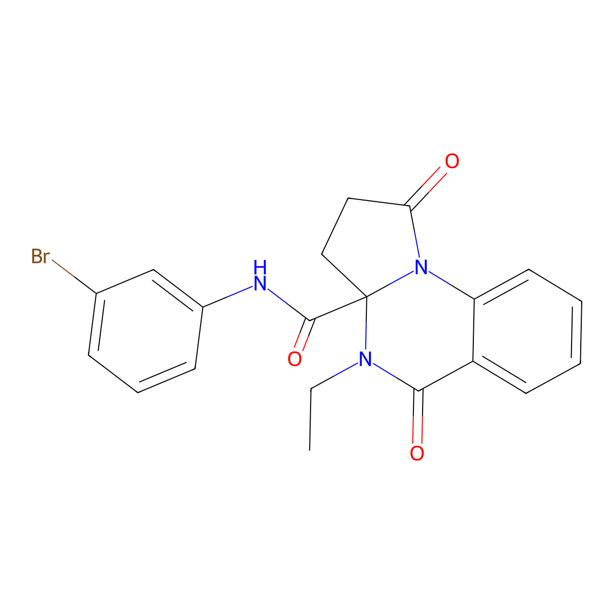 N-(3-bromophenyl)-4-ethyl-1,5-dioxo-2,3,4,5-tetrahydropyrrolo[1,2-a]quinazoline-3a(1H)-carboxamide molecular structure, CAS 1011429-39-2