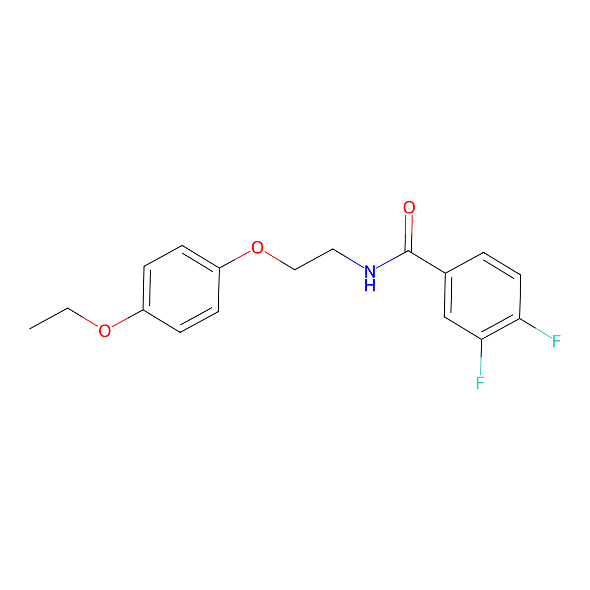 N-[2-(4-ethoxyphenoxy)ethyl]-3,4-difluorobenzamide molecular structure, CAS 1011431-60-9