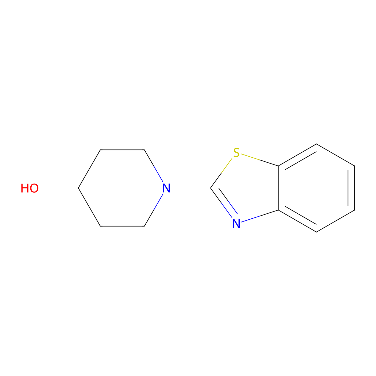1-(1,3-Benzothiazol-2-yl)piperidin-4-ol molecular structure, CAS 1011455-82-5