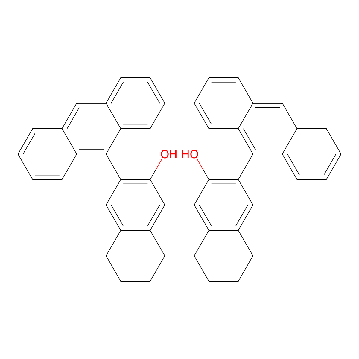 (S)-3,3'-Di-9-anthracenyl-5,5',6,6',7,7',8,8'-octahydro-[1,1'-binaphthalene]-2,2'-diol molecular structure, CAS 1011465-21-6