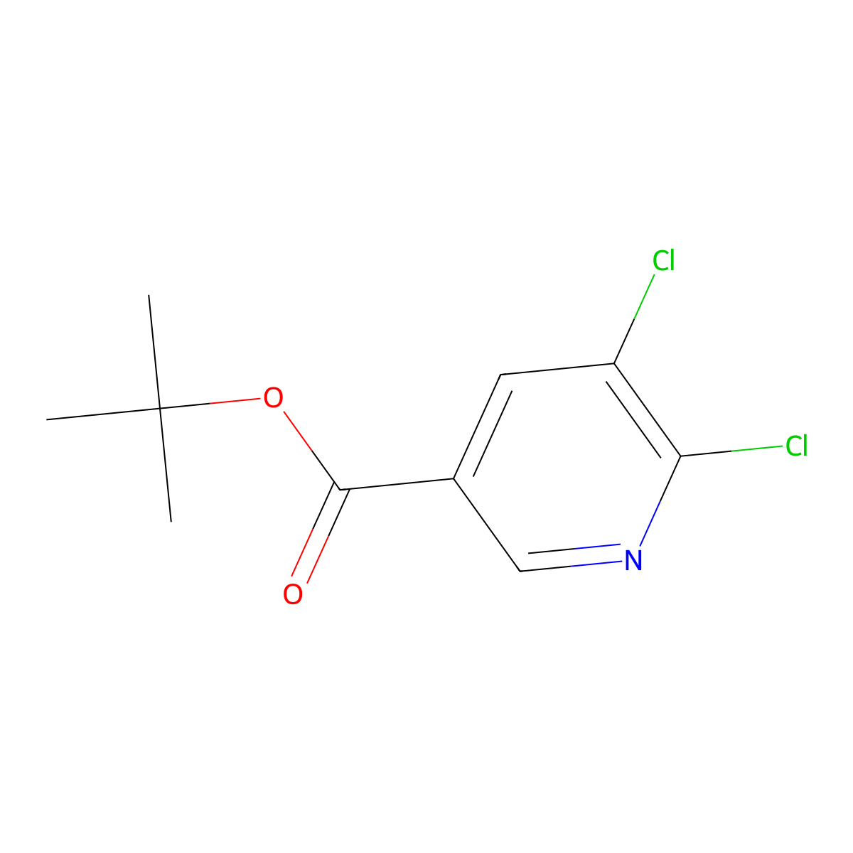 Tert-butyl 5,6-dichloropyridine-3-carboxylate molecular structure, CAS 1011476-27-9