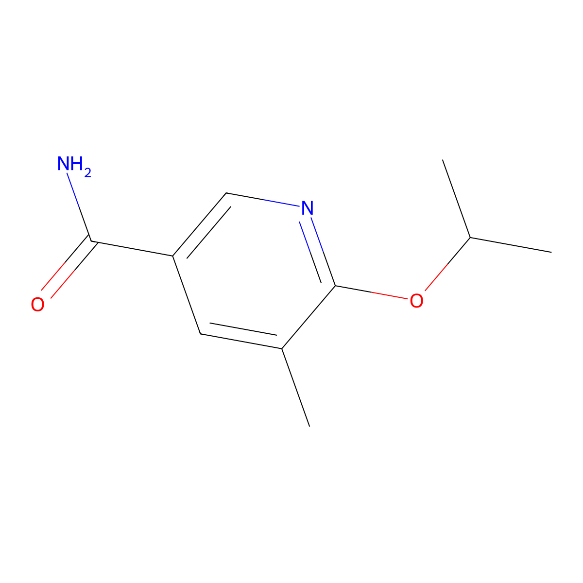 6-Isopropoxy-5-methylnicotinamide molecular structure, CAS 1011476-69-9