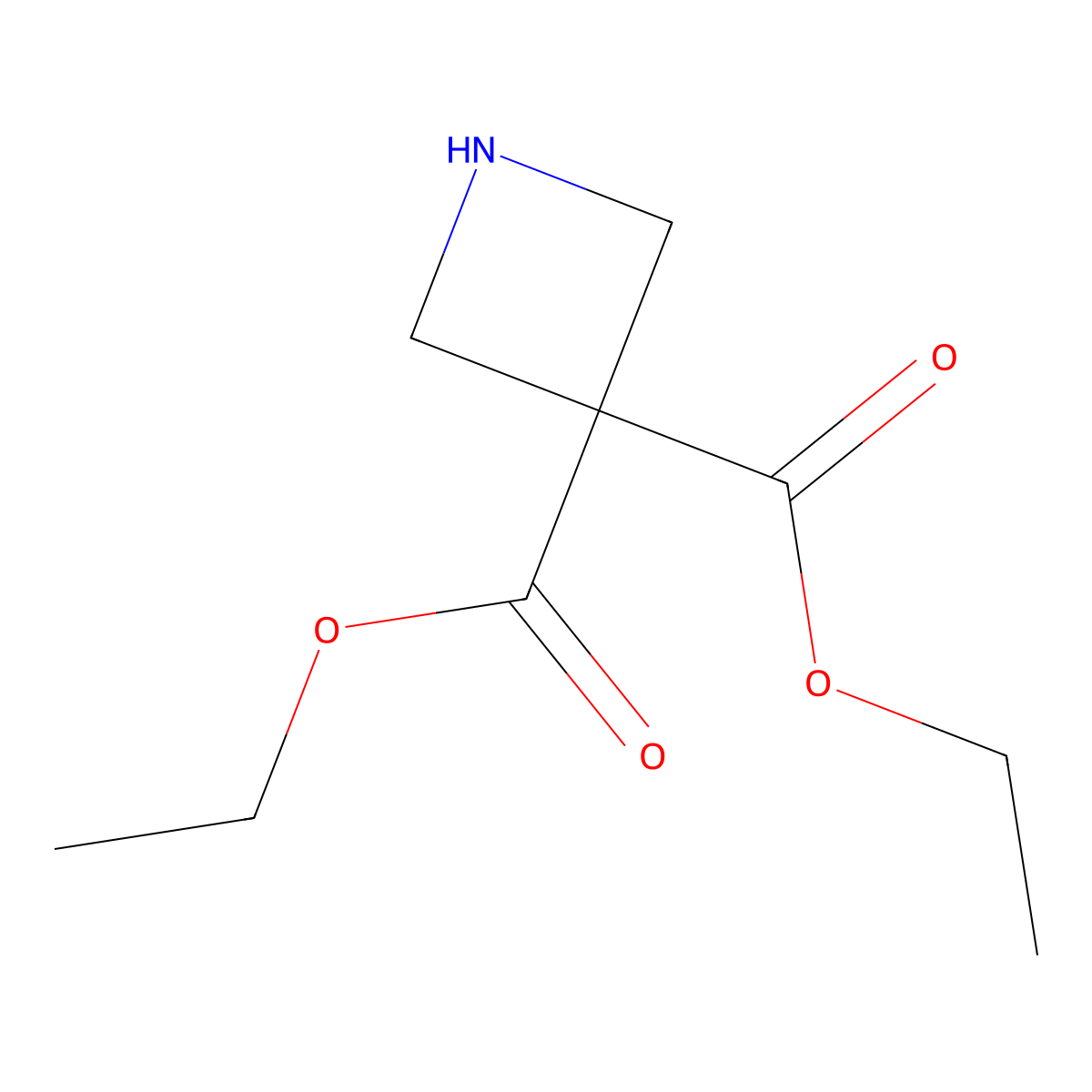 3,3-Diethyl azetidine-3,3-dicarboxylate molecular structure, CAS 1011479-74-5