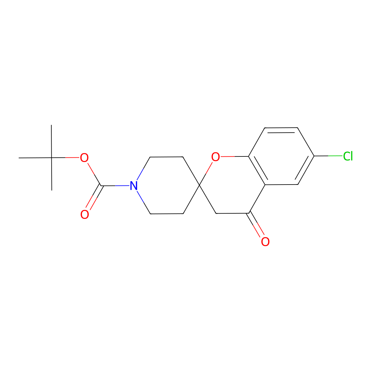 tert-Butyl 6-chloro-4-oxospiro[chroman-2,4'-piperidine]-1'-carboxylate molecular structure, CAS 1011482-37-3