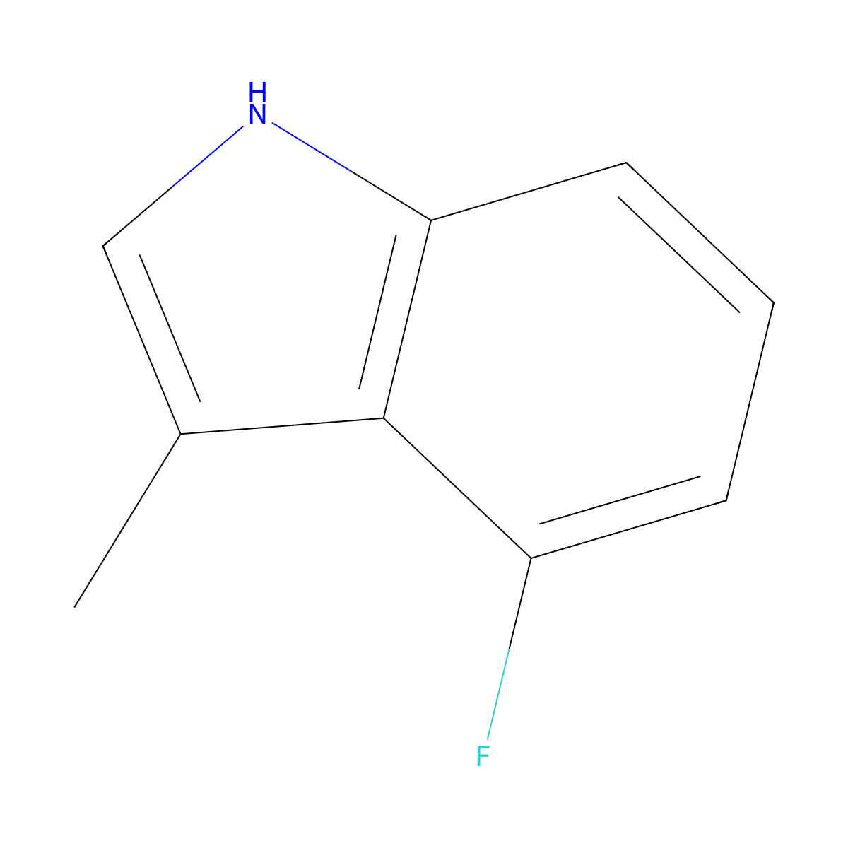 4-fluoro-3-methyl-1H-indole molecular structure, CAS 1011484-22-2