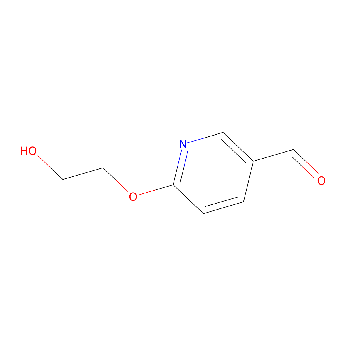 6-(2-Hydroxyethoxy)nicotinaldehyde molecular structure, CAS 1011487-86-7