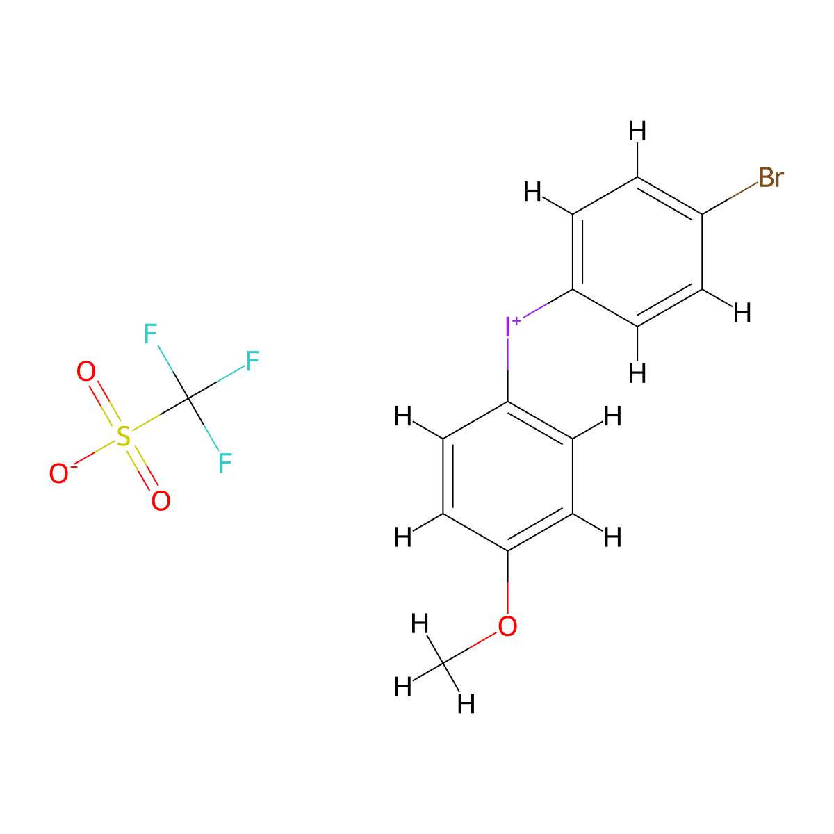(4-Bromophenyl)(4-methoxyphenyl)iodonium triflate molecular structure, CAS 1011501-97-5