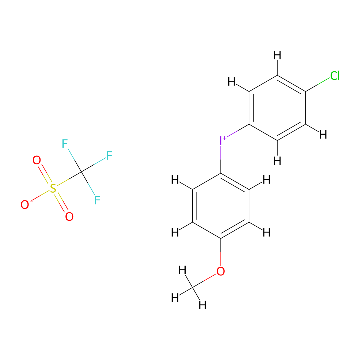 (4-Chlorophenyl)(4-methoxyphenyl)iodonium triflate molecular structure, CAS 1011501-99-7