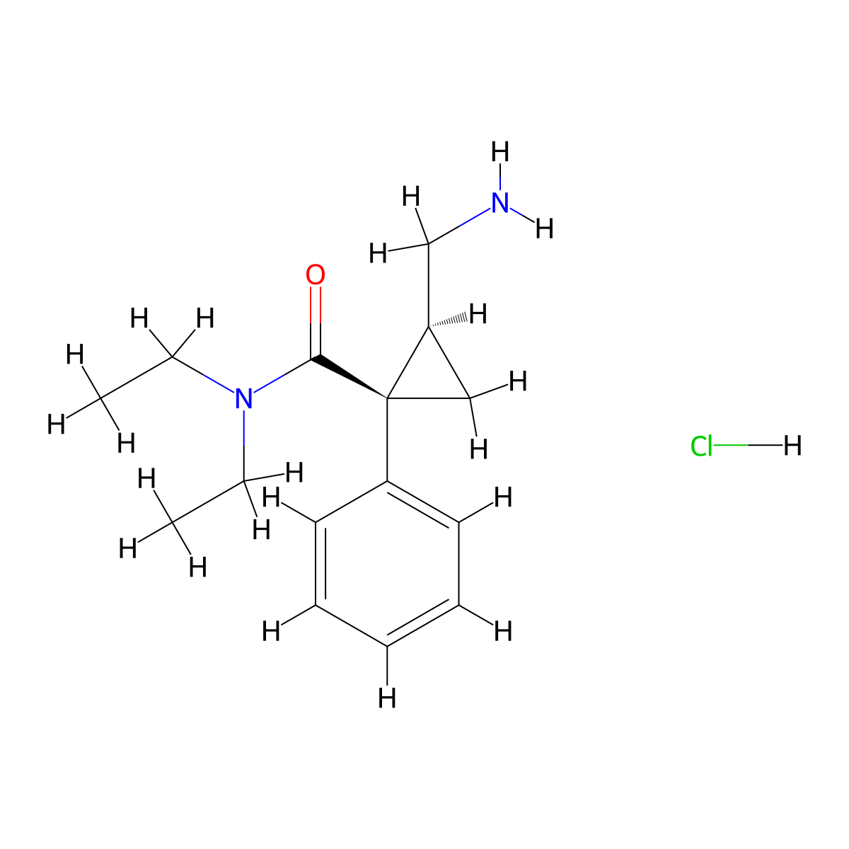 Milnacipran Hydrochloride molecular structure, CAS 101152-94-7