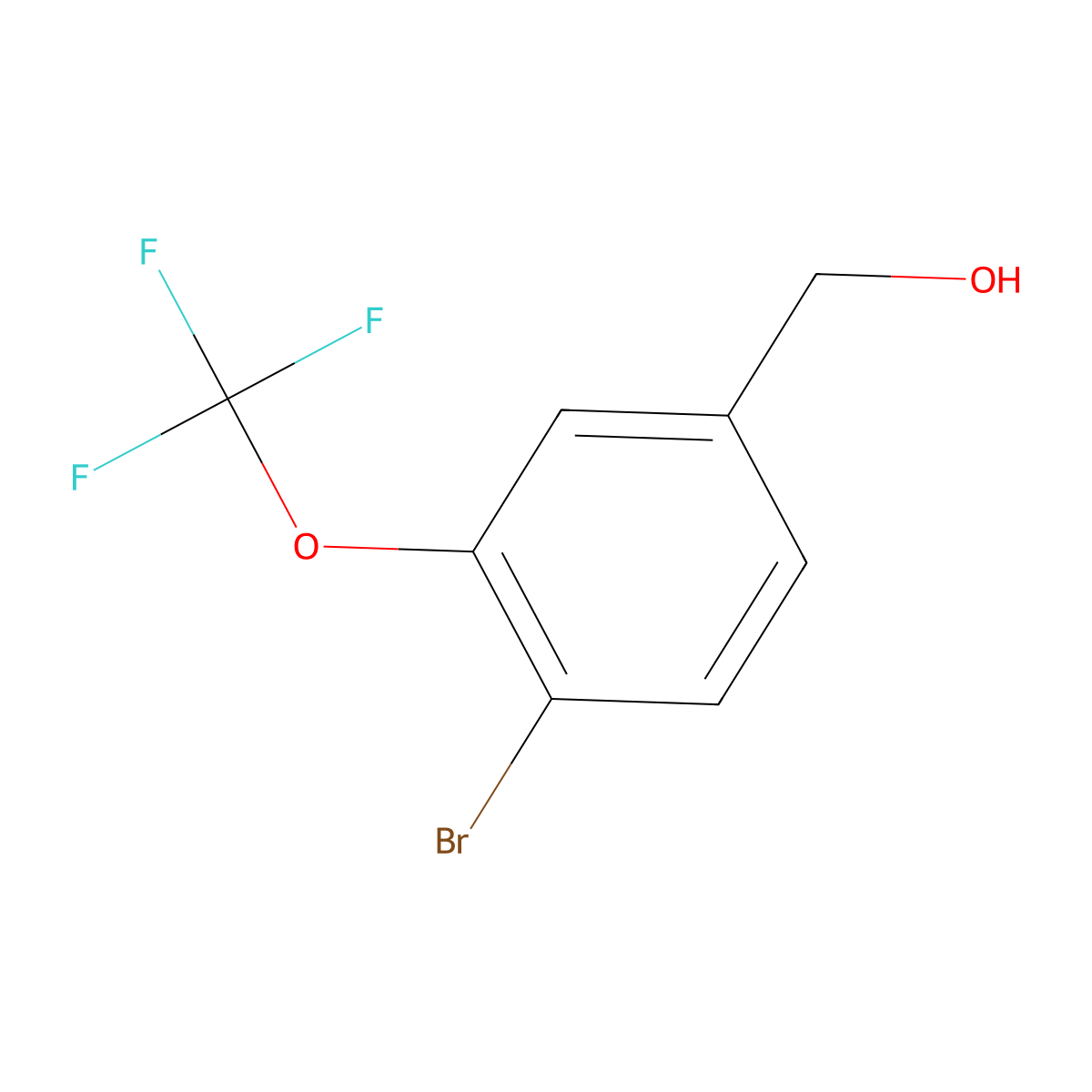 (4-Bromo-3-(trifluoromethoxy)phenyl)methanol molecular structure, CAS 1011531-67-1